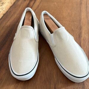 Men’s Vans beige 9.5 slip ons